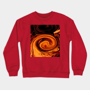 Neon Orange Swirls Crewneck Sweatshirt